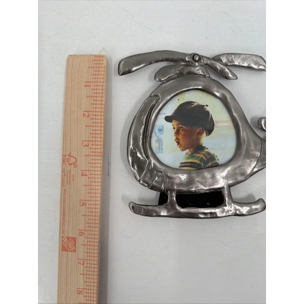 Helicopter Picture Frame Silver Pewter Ashleigh Manor Ruth Reynolds Darby‎